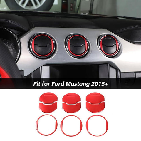 Center Dashboard AC Air Vent Outlet Cover Trim Decor For Ford Mustang 2015+ Accessories | CheroCar