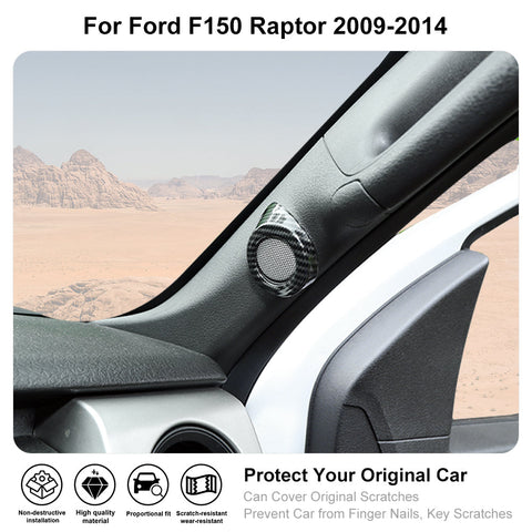 A-pillar Speaker Cover Trim Decor Bezels For 2009-2014 Ford F150｜CheroCar