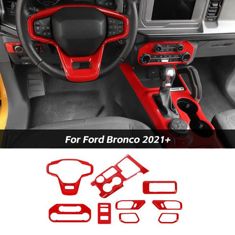 For 2021+ Ford Bronco 4 Door Interior Decoration Trim Kit 9PCS