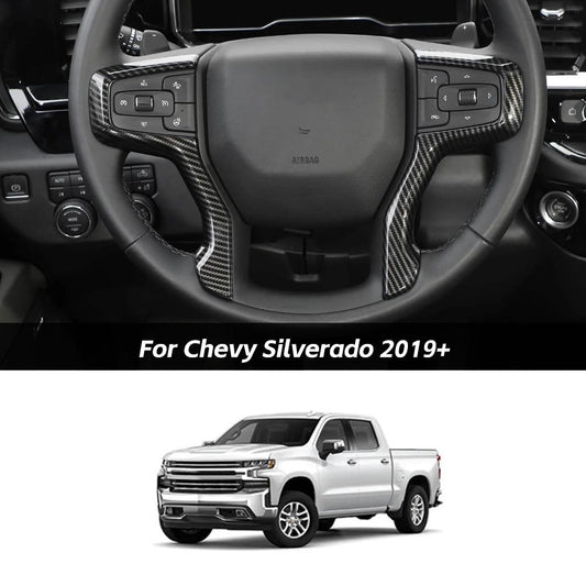 Steering Wheel Button Cover Trim For Chevy Silverado 1500 2019+ & Suburban 2020+ & Tahoe 2021+｜CheroCar