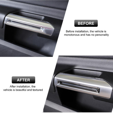 Inner Door Handle Cover Trim Decor Ring For Ford Mustang 2015+ Accessories | CheroCar