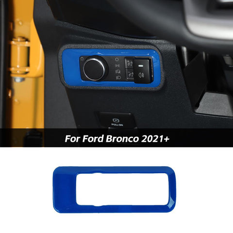 Front Control Headlight Switch Panel Cover Trim For Ford Bronco/Bronco Sport 2021+/Mustang 2024+ Accessories | CheroCar