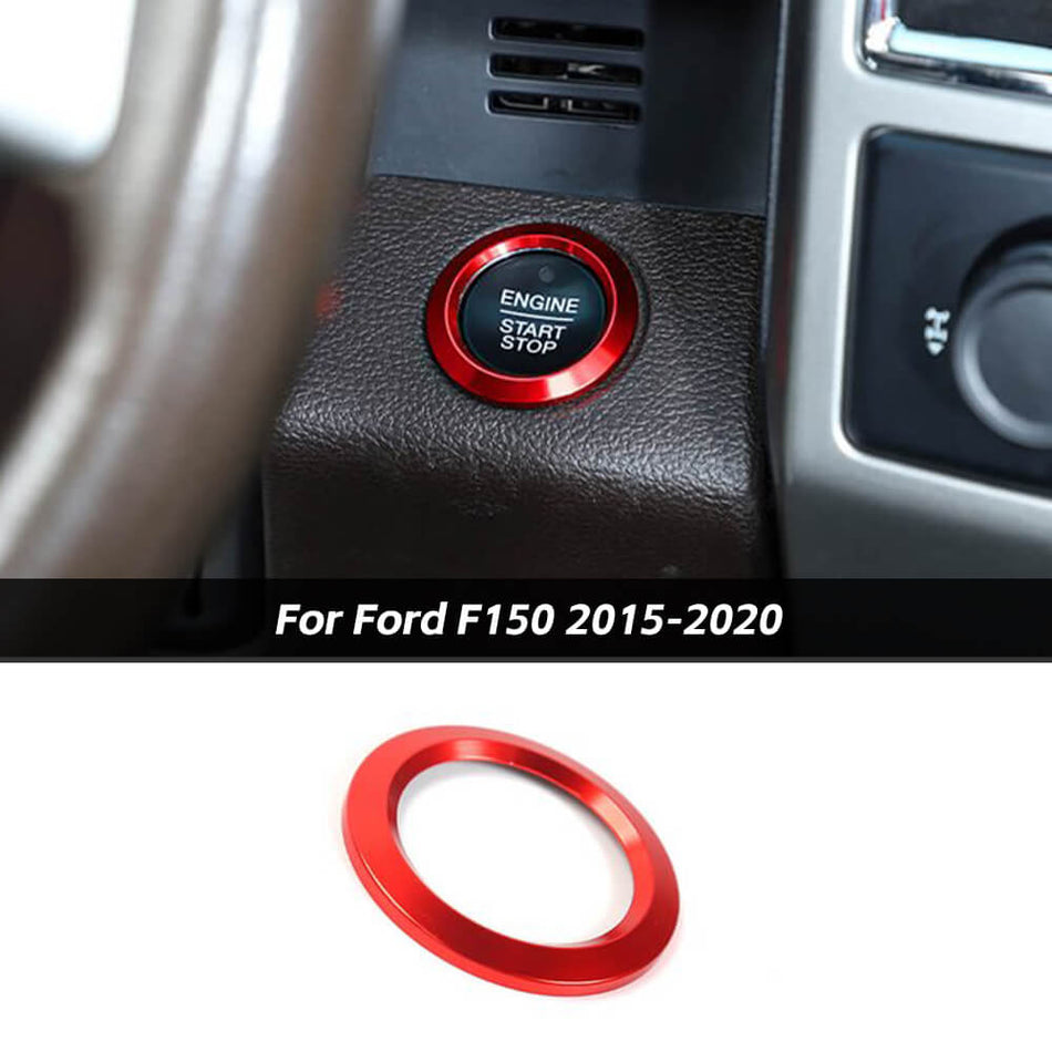 For 2015-2020 Ford F150 Aluminum Alloy One-Button Start Switch Cover Trim
