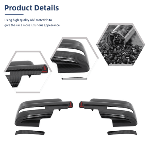 Rearview Mirror Cover Caps Trim Decor For Ford F150 Raptor 2009-2014 Accessories | CheroCar