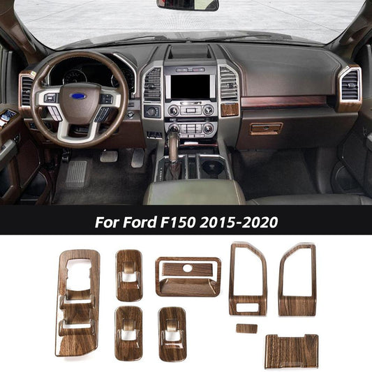 10 x Interior Decoration Cover Trim Accessories For Ford F150 2015-2020 Accessories | CheroCar