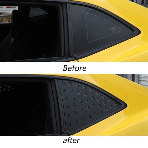 Rear Triangular Window Glass Cover Trim Accessories For Chevrolet Camaro 2010-2015 Black | CheroCar